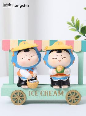 唐小圆创意家居装饰品可爱少女心办公室桌面小摆件泉州文创纪念品