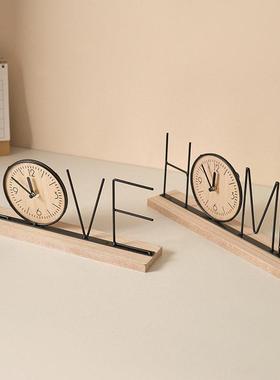 手工创意电视柜装饰摆件家居客厅卧室玄关酒柜办公室桌面时钟摆设