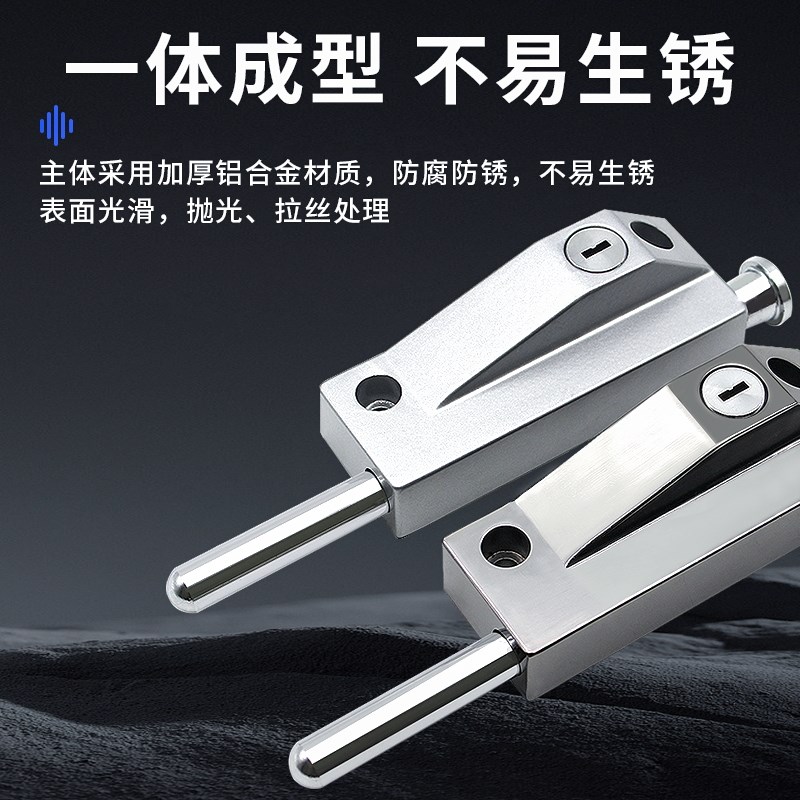 门扣门栓地锁有框玻璃地弹门锁铝合金旋转门锁落地插锁自动插销锁