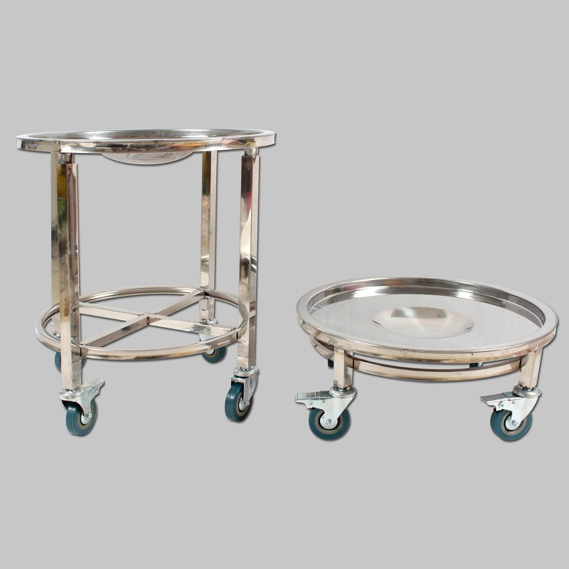 蒸笼推车圆形商用蒸笼车包子馒A头蒸笼架加厚无声不锈钢带刹车推