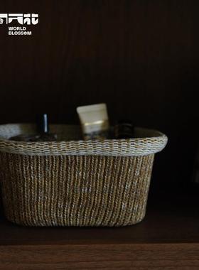 人间开花原创家用黄色纱线线收纳筐收纳家居用品