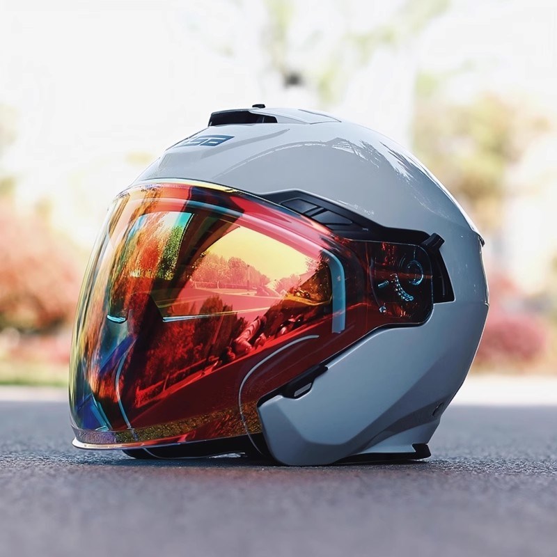 GSB摩托车头g盔机车骑士半盔男女双镜片男女四分之三263半盔防晒