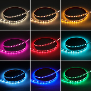 高亮度12v24V背胶贴片软灯带珠宝展柜货架冰蓝2835线条灯金黄光