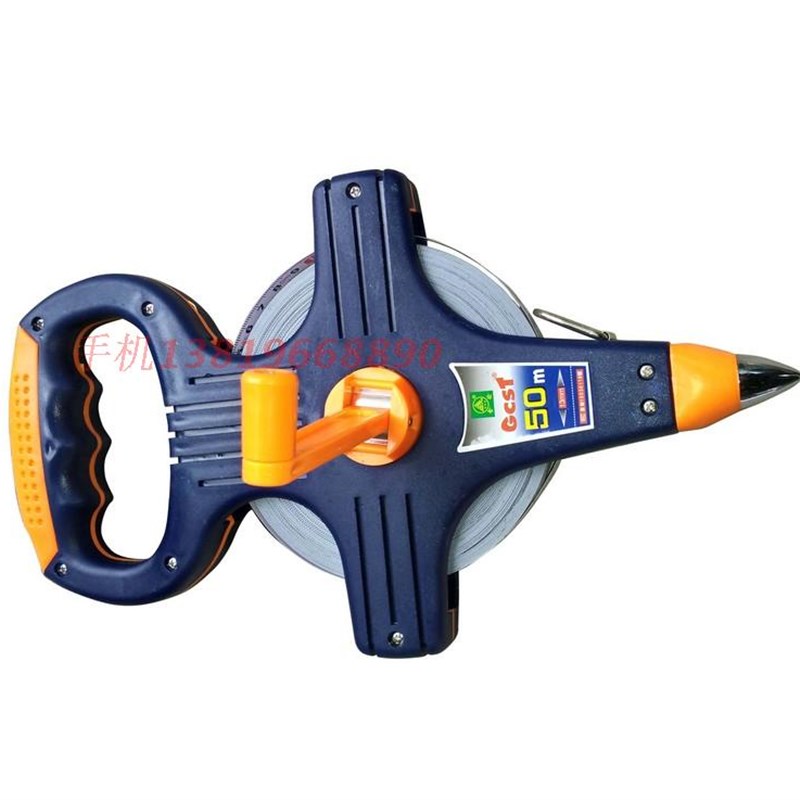 包邮金发钢卷尺高精度30米50米加厚木工米尺子高品质测量工地工具