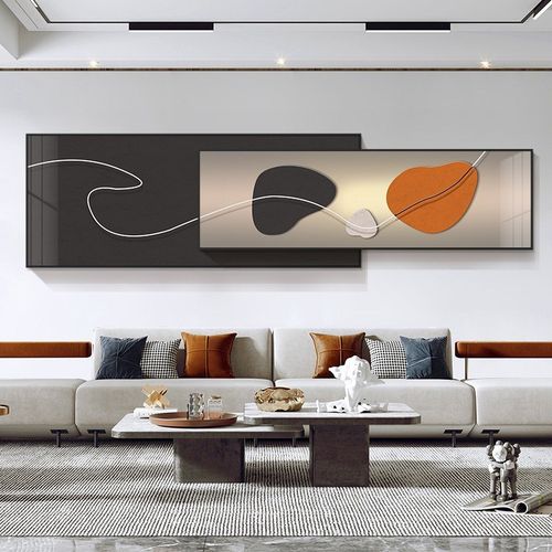 时来运转走廊沙发背景墙入户画轻奢卧室床头挂画抽象画客厅壁画