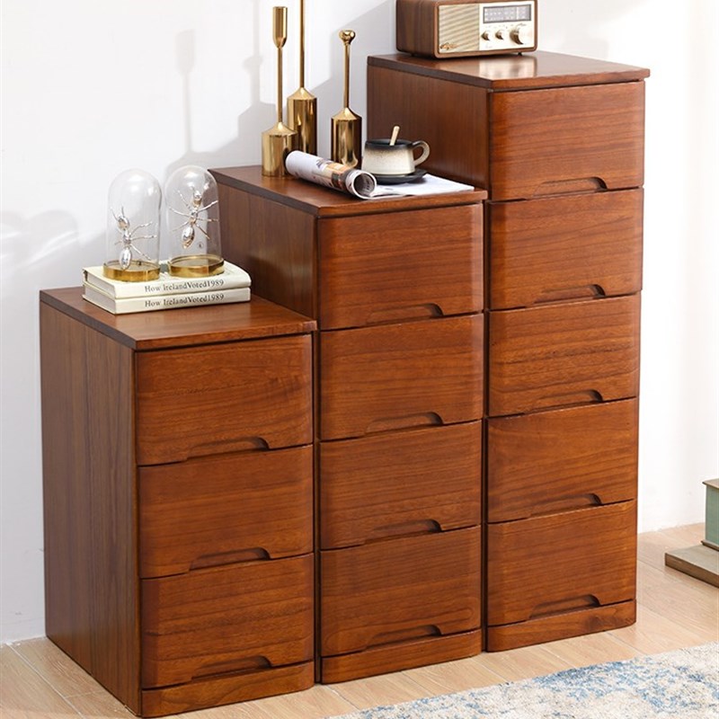 35/40cm宽50加深夹缝收纳柜抽屉式加厚实木家用窄五斗橱储物柜子