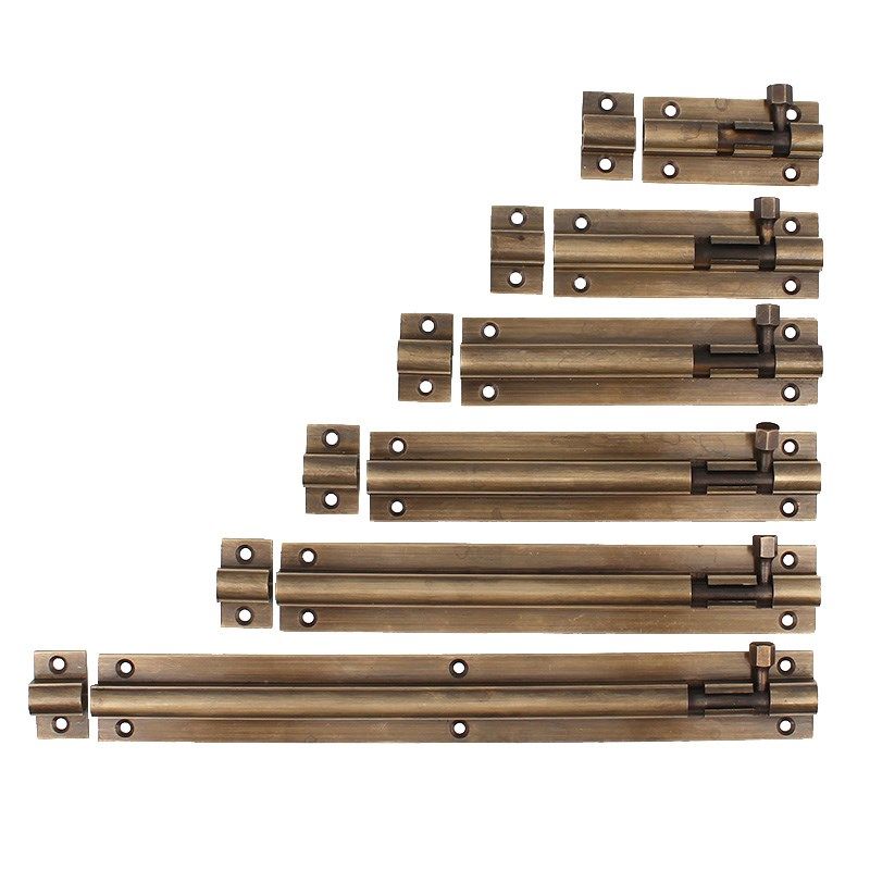 插销门栓门扣木门窗防盗黄铜插销锁卫生间加厚明装老式门销插销