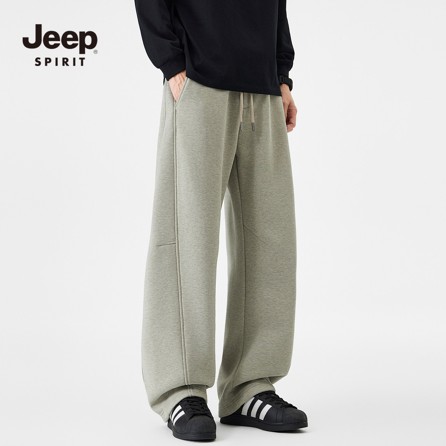 JEEP SPIRIT裤子男款春秋季2026新款流行宽松运动卫裤男士休闲裤