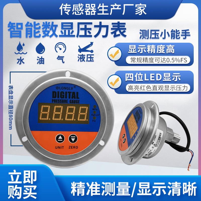 YL-811Z轴向数显压力表气压压力表液压数字压力表高压螺纹