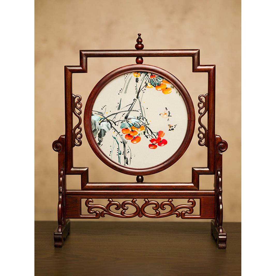 中国覆古苏绣桌手工双面绣桌屏风装饰礼品送给领导和长辈,家居饰品,装饰摆件,淘宝优惠券,粉丝福利购,淘宝优惠卷