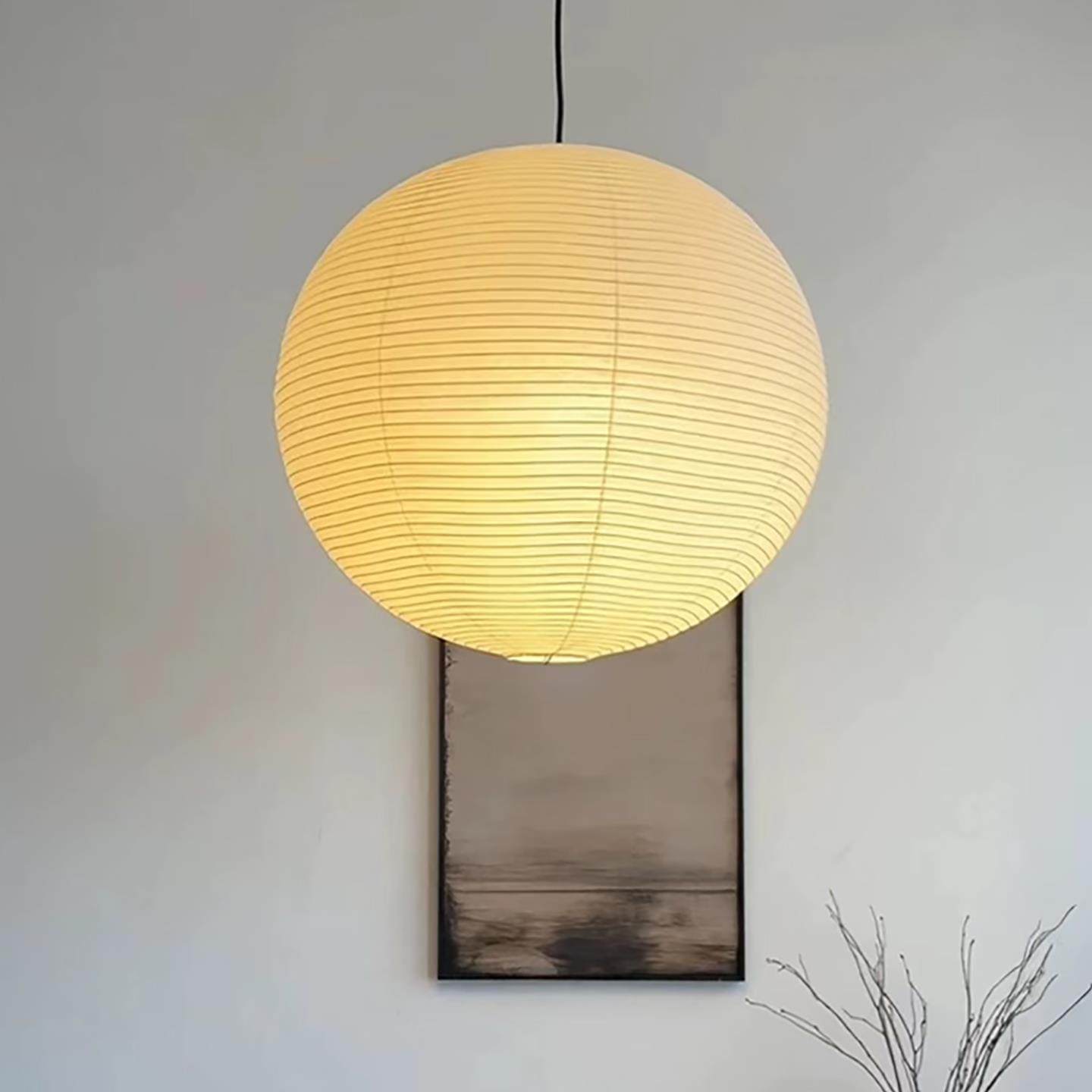 日式侘寂风野口勇圆球宣纸吊灯中古客厅卧室公寓民宿服装店气氛灯,家装灯饰光源,卧室/书房吊灯,淘宝优惠券,粉丝福利购,淘宝优惠卷