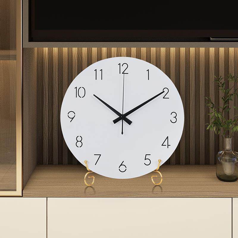 座钟现代简约客厅大气装饰摆钟创意时尚家用静音酒柜卧室座钟摆件