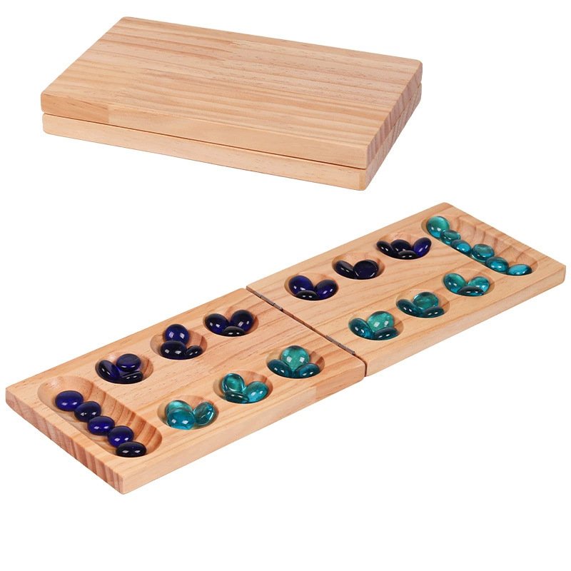 木制儿童玩具播棋桌面游戏棋儿童颗粒归仓玩具思维非洲棋益智玩具