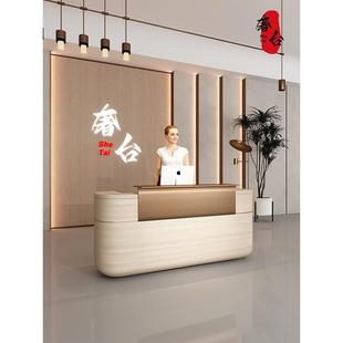 奢台公司前台酒店售楼部接待台会所美容院水吧台大理石收银台柜台