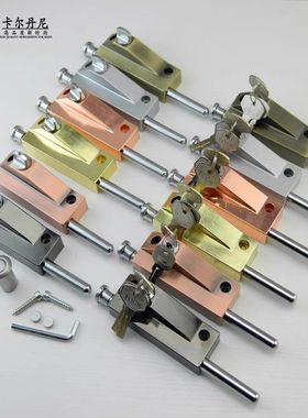 插销锁开门地插锁自动旋转门锁木门不锈钢锁合金门插消旋转锁办公