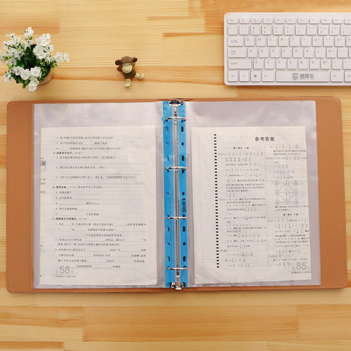 彩色边A4/11孔光面 文件夹内页袋资料保护膜活页透明袋收纳袋11孔