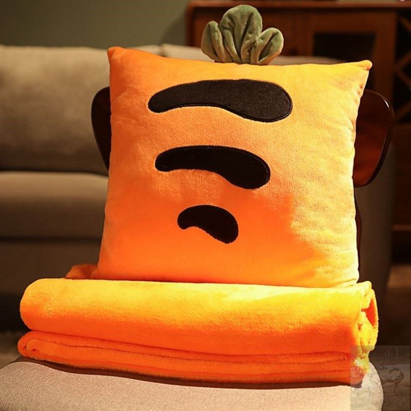 毛毯办公室午睡毯抱枕毯子二合一两用折叠被子午休毛盖毯女生睡觉