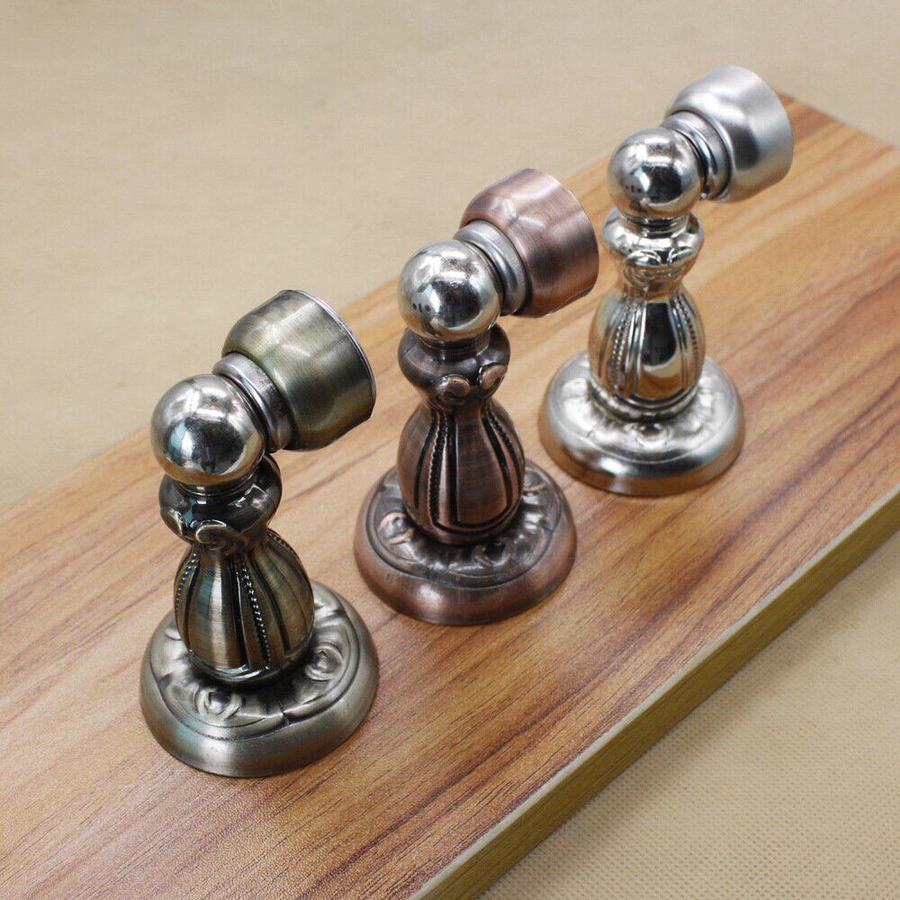 拉德优质磁吸门吸墙装门吸门碰地吸两用型欧式古典青古红古拉丝