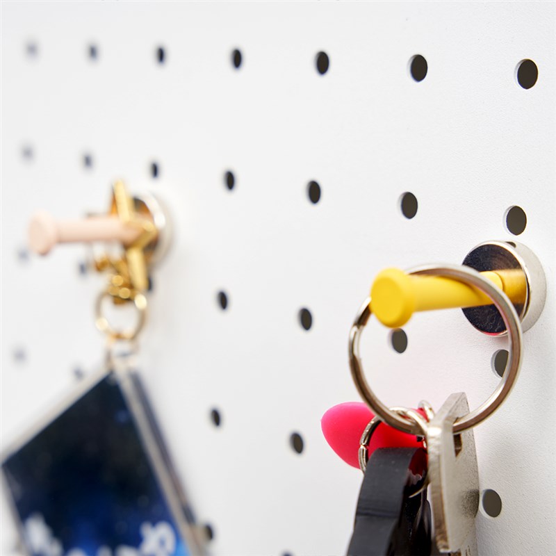 磁吸式金属圆钉免k打孔墙板收纳挂钩多功能钥匙圈杂物置物挂钩小