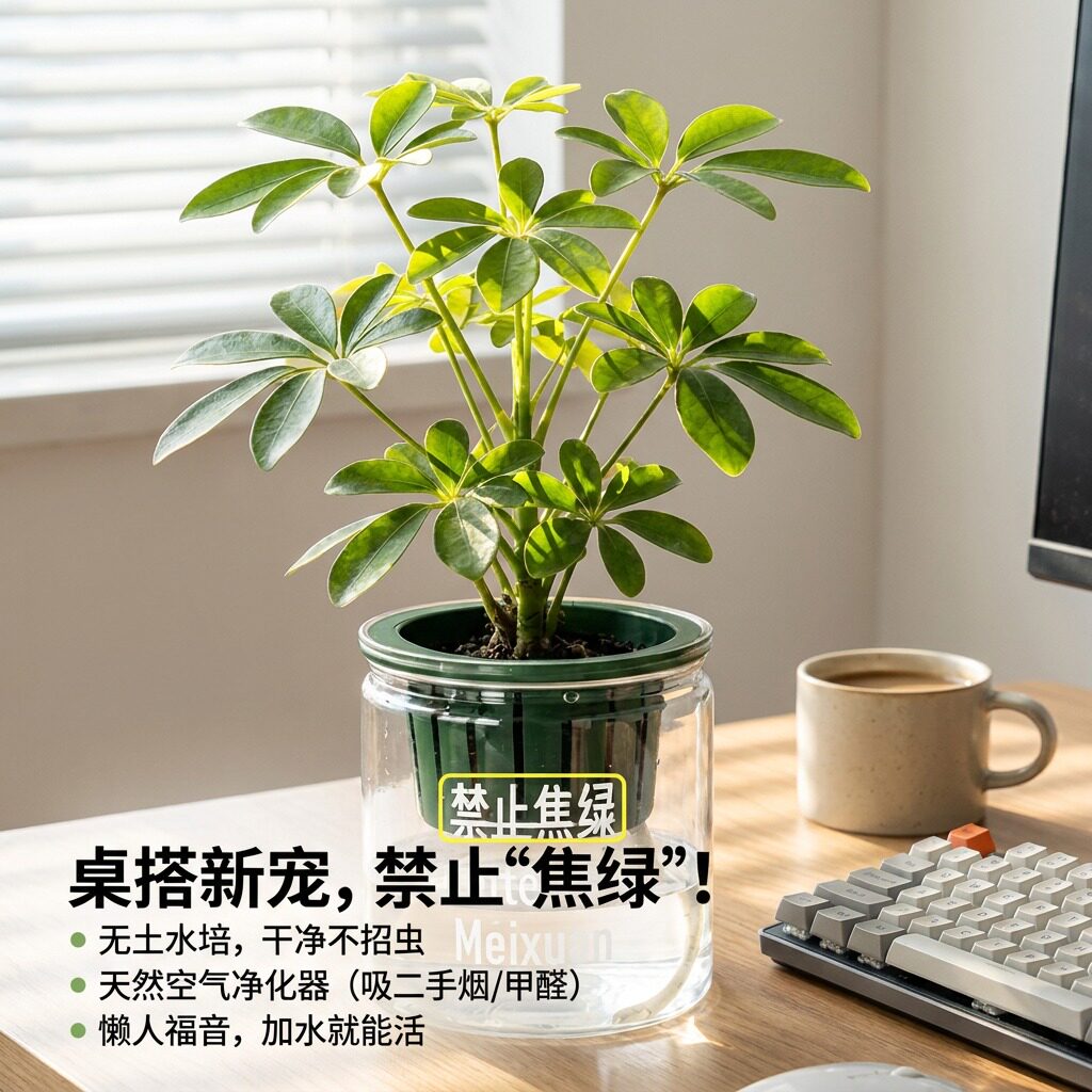 桌面水培绿植盆栽情绪价值花卉图片