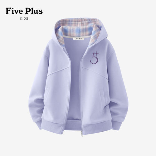 Five Plus童装女童春秋款外套2026新款儿童时髦连帽衣服女孩上衣