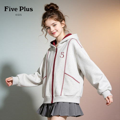Five Plus女童休闲外套春秋款衣服青少年上衣2026新款儿童童装