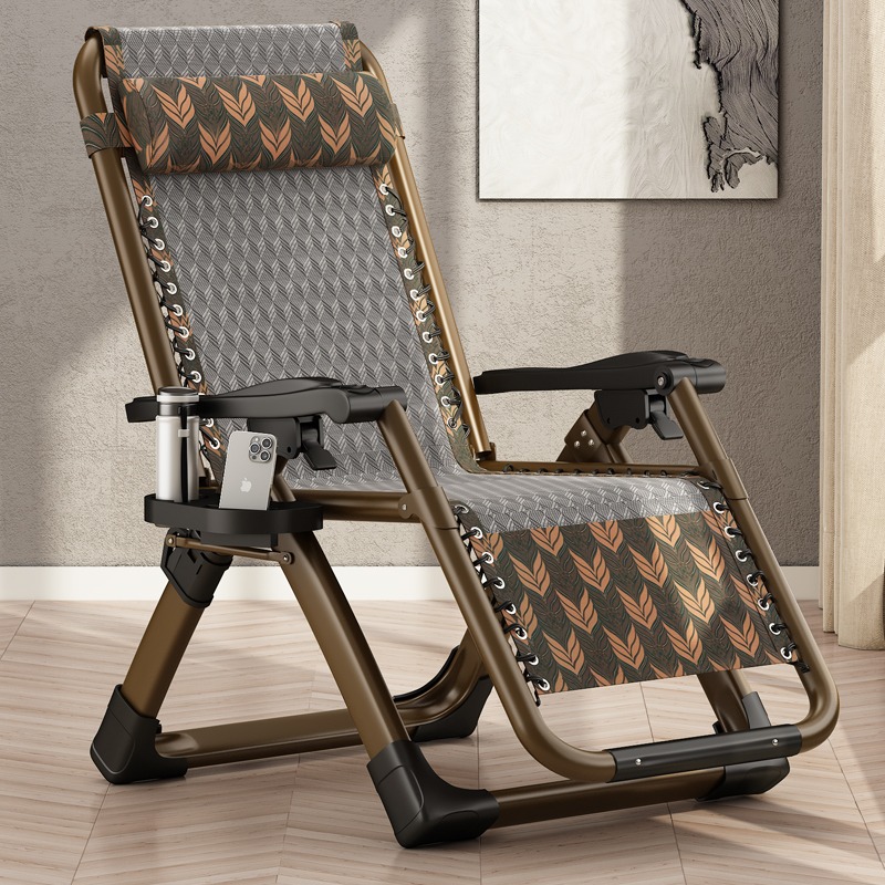 折叠午休椅夏季躺椅沙滩午睡床办公室坐躺两用懒人沙发椅家用休闲