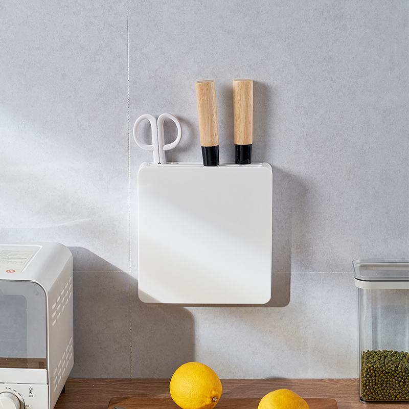 出口日本壁挂式免打孔刀架厨房墙上刀座刀具收纳架置物架无痕刀架