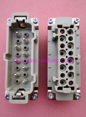 HARTING连接器09340062701母芯HAN-6HVE-F-s 高压16A/830V原装