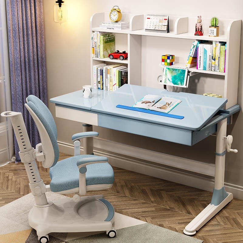 实木手摇升降儿童多功能角度书桌卧室写字桌小初中家用阅读学习桌