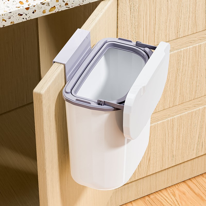厨房垃圾桶带盖壁挂家用厨余收纳桶厕所卫生间浴室免打孔挂式纸篓
