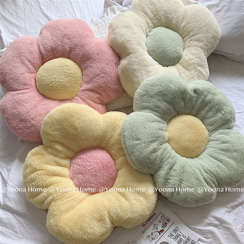 Yoona学生椅子坐垫腰靠一体超软抱枕可爱ins少女教室屁垫可坐地垫