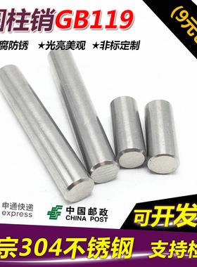厂家直销12mm 正宗304不锈钢圆柱销 定位销 固定销 销钉销子GB119