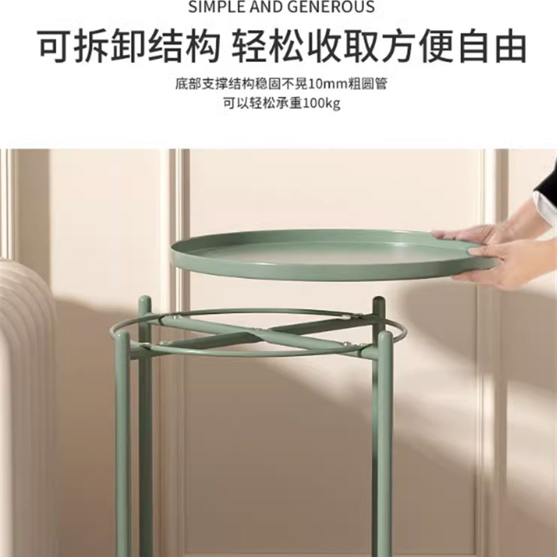 铁艺床头柜可移动小户型出租屋简约现代小型床头桌沙发边几置物架