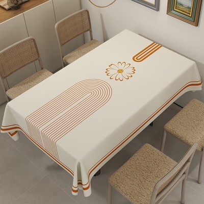 网红可爱布艺小清新桌布防水防油免洗长方形餐桌布茶几柜沙发盖布