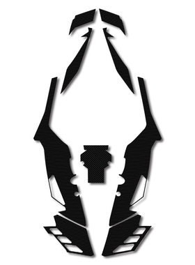 适用意塔杰特200ITALJET改装防踢脚踏防滑橡胶防水保护贴碳纤维