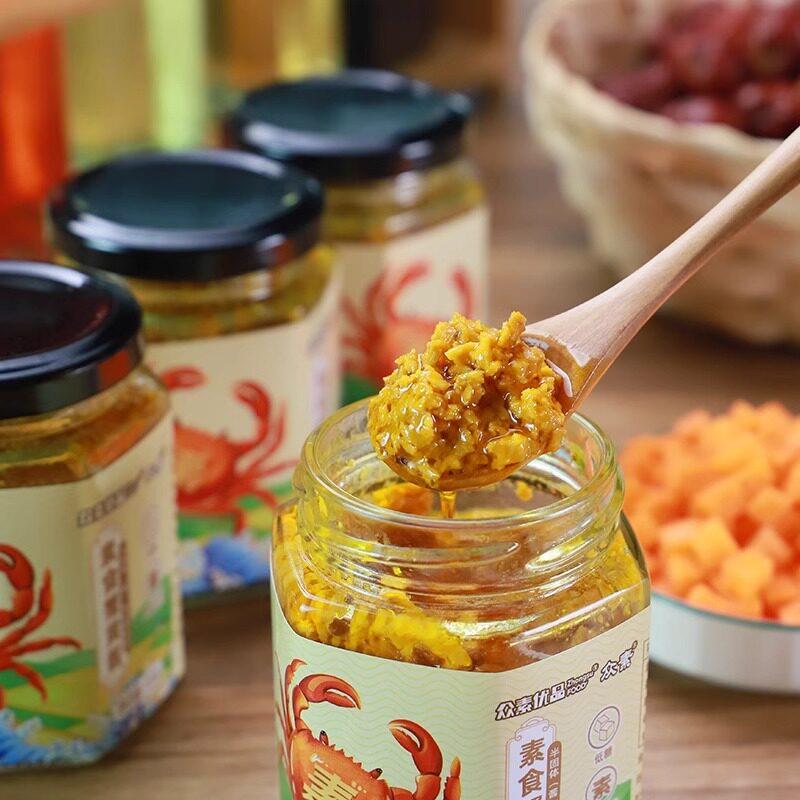 蟹黄拌饭酱众素素蟹黄酱素食下饭酱拌面拌饭即食风味酱调味酱纯素