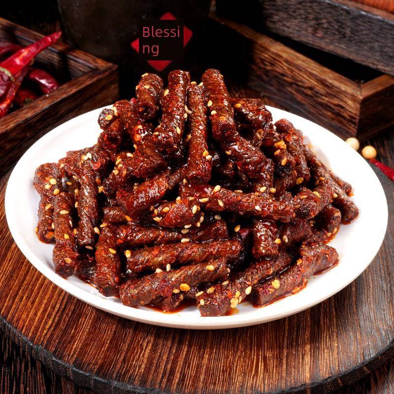 四象山黑金豆卷麻辣豆筋小吃魔鬼麻辣豆腐干即食小吃豆制品