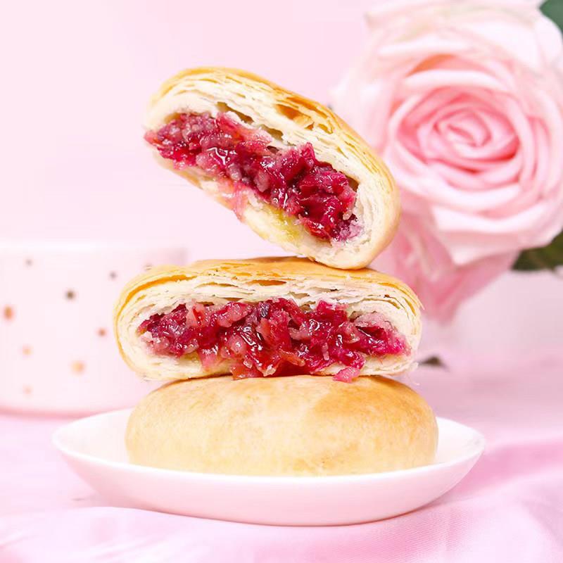 玫瑰鲜花饼傣乡园云南特产玫瑰鲜花饼30g10枚装
