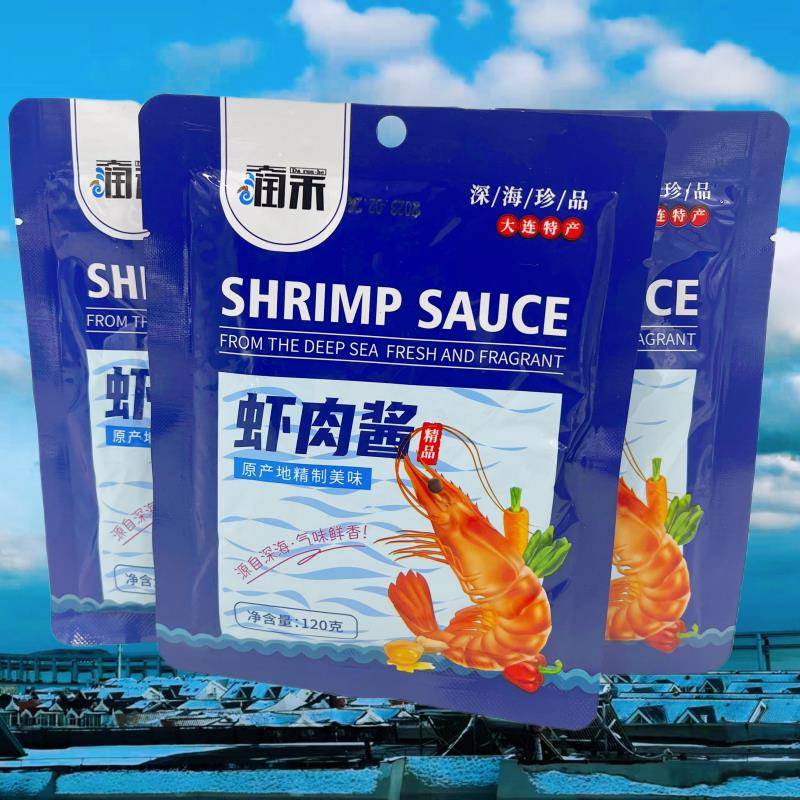 大润禾即食虾酱大连特产润禾虾肉酱120g*10袋虾酱炒蒸炖蘸拌熟酱