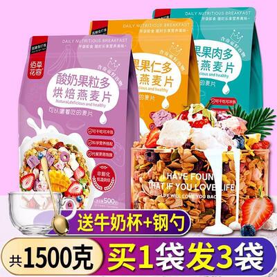 速发麦片水果坚果酸奶燕麦