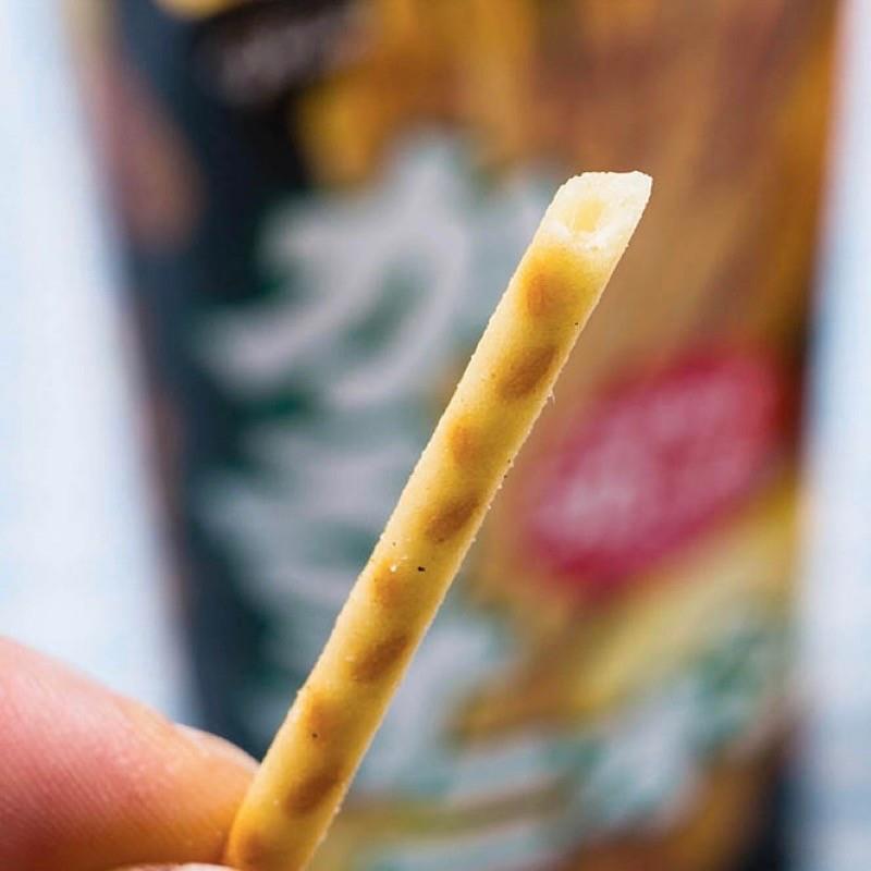 酥脆通心土豆棒非油炸日本原装低卡零食薯条淡盐味紫薯味