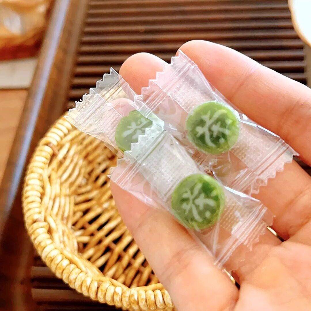 手工切片糖抹茶糖硬糖喜糖果礼物网红创意茶字招待糖散装零食
