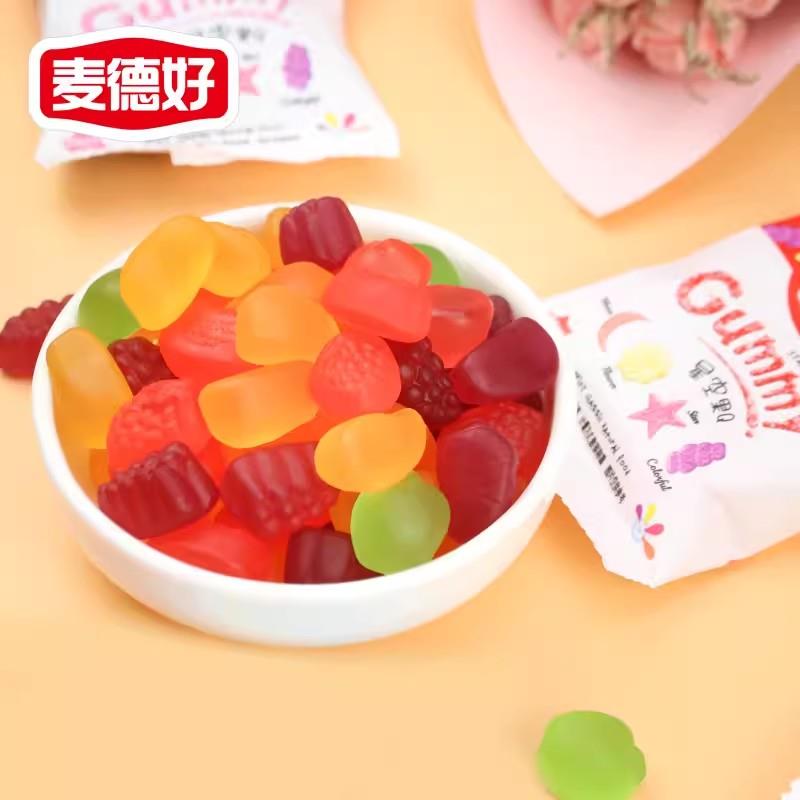 混合水果味软糖麦德好果汁橡皮糖Q软糖星空q散装混合口味水果味