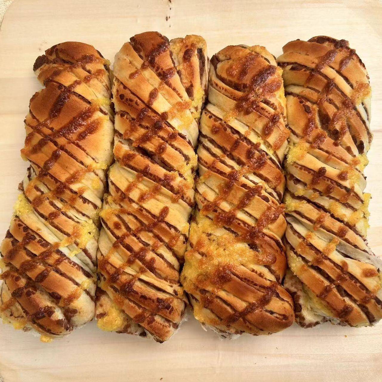 老式红豆面包红豆排包东北豆沙夹心手撕面包早餐千层起酥包糕点心