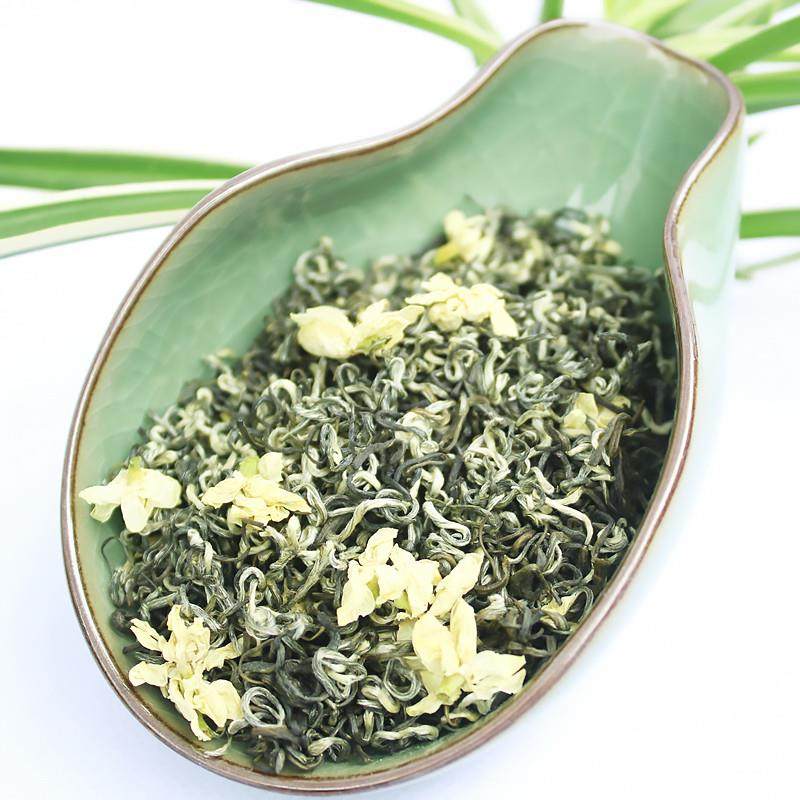 2025新茶飘雪茉莉花茶炒花碧潭特级四川蒙顶山细芽浓香型散装茶叶