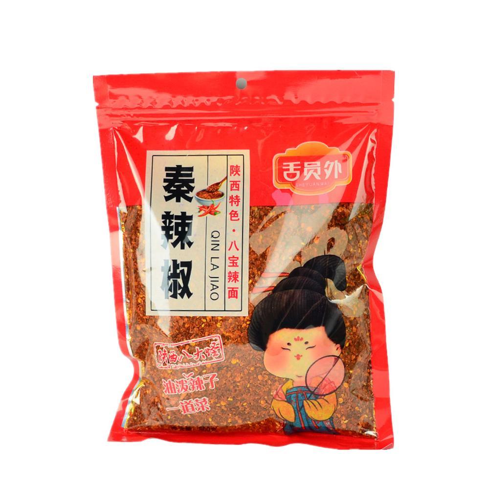 舌员外辣面陜西特产兴平秦椒石碾辣椒粉八宝油泼辣子面微辣500g