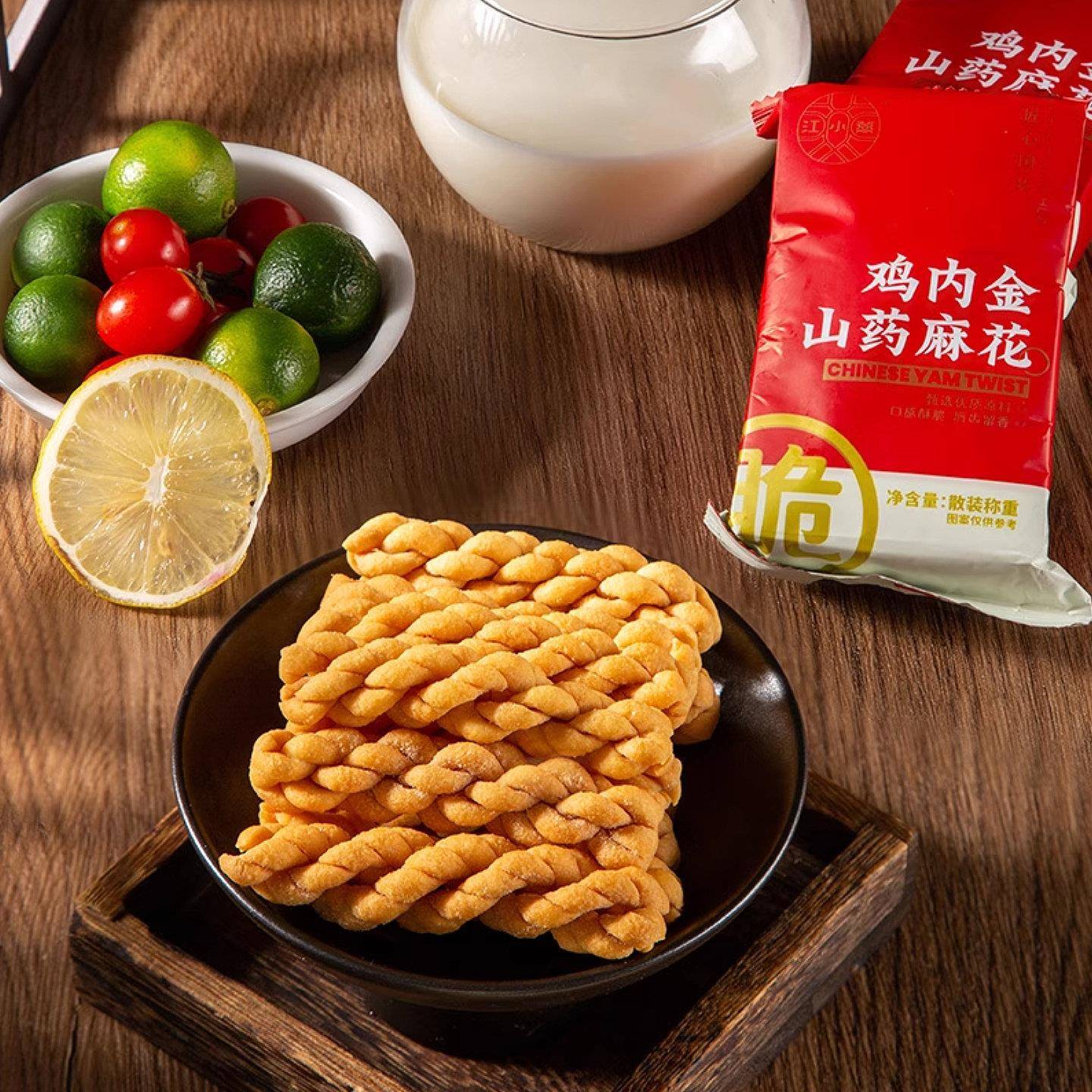 江小燕鸡内金山药麻花香酥脆河南铁棍山药健康无蔗糖休闲零食小吃