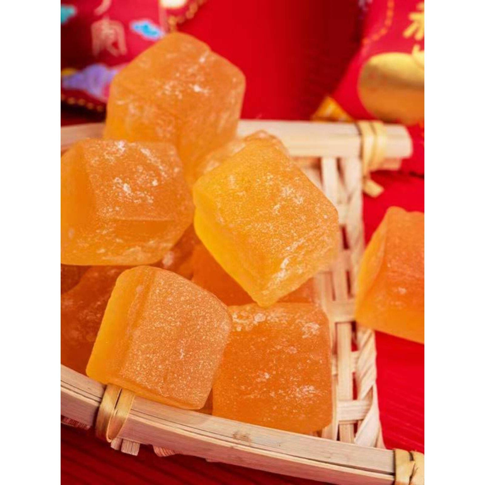 好邻居大吉大利橘味软糖水果味桔子软糖过新年货结婚庆喜糖果散装