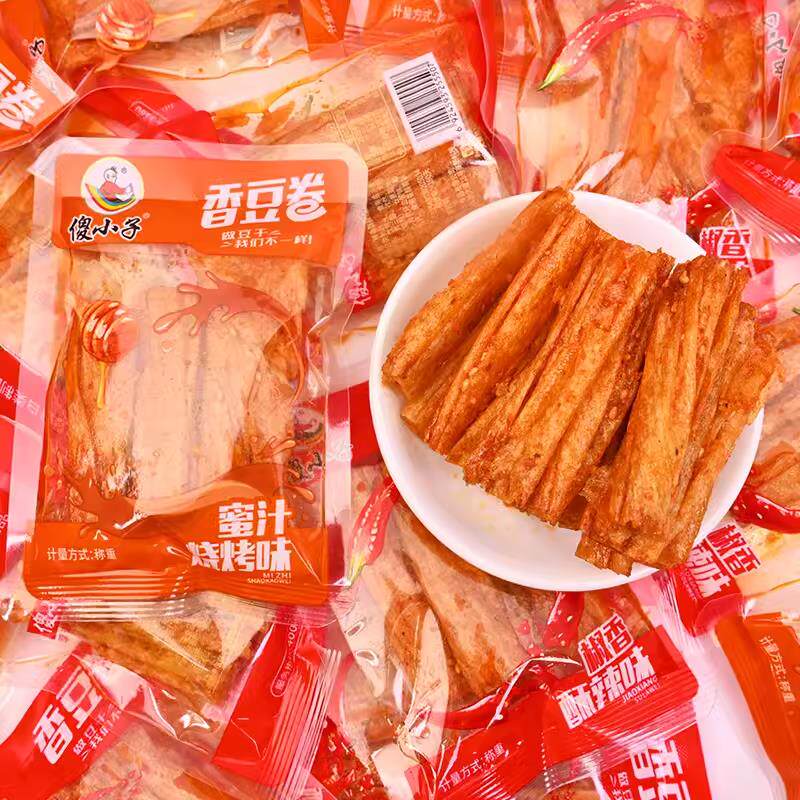 新货傻小子香豆卷香辣薄豆